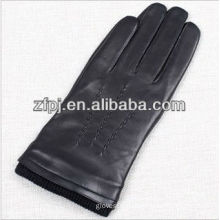 mens sponge cuff deisgn driving leather gloves